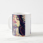 moedige Abstracte vrouw Koffiemok (Voorkant links)