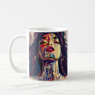 moedige Abstracte vrouw Koffiemok