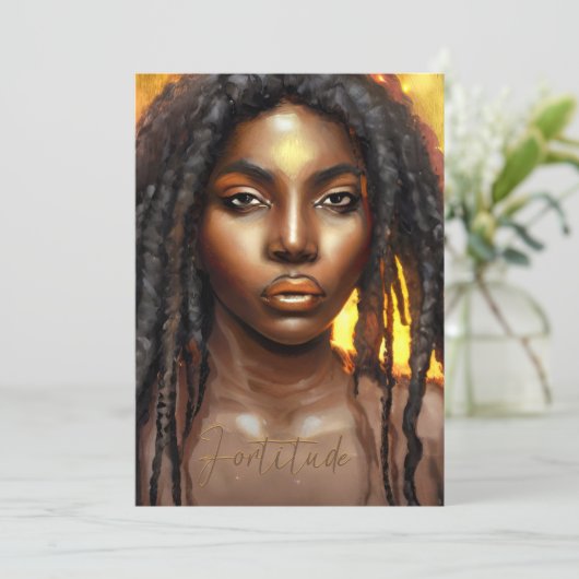 Moedige Afro-Amerikaanse Kunst Inlijstbare Kaart (Staand voorkant)