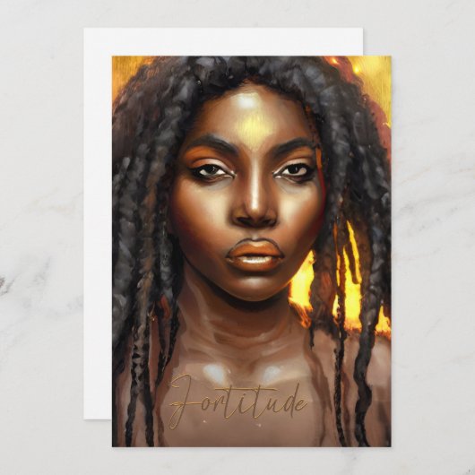 Moedige Afro-Amerikaanse Kunst Inlijstbare Kaart (Voorkant / Achterkant)