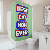 Moedige beste kattenmoeder ooit grappige huisdiere douchegordijn (In situ)