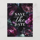 Moedige Bloemen Betoverde Bloemige Save the Date Aankondigingskaart (Voorkant)