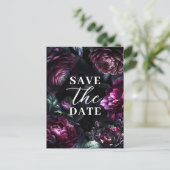 Moedige Bloemen Betoverde Bloemige Save the Date Aankondigingskaart (Staand voorkant)