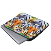Moedige Botanische Tijgerwelp Laptop Sleeve (Voorkant onderkant)