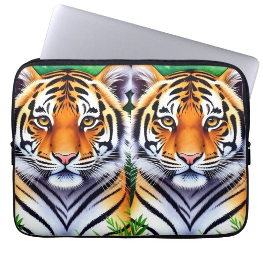 Moedige Botanische Tijgerwelp Laptop Sleeve (Voorkant)