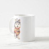 Moedige brandweerman Siberische Husky hond eren Koffiemok (Voorkant links)