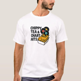 Moedige Chippy Vinyl Popcultuurcitaat T-shirt