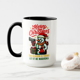 Moedige Combo Mok Gangster Sneeuwman unieke Kerst
