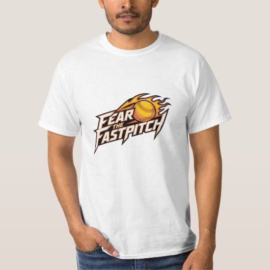 Moedige Design voor softballiefhebbers T-shirt (Voorkant)