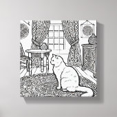 Moedige en gemakkelijke kat #10 canvas afdruk (Voorkant)