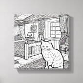 Moedige en gemakkelijke kat #11 canvas afdruk (Voorkant)
