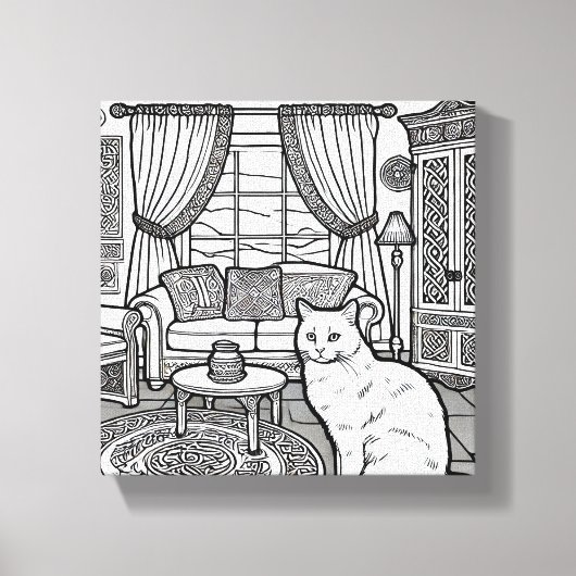 Moedige en gemakkelijke kat #13 canvas afdruk (Voorkant)