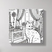 Moedige en gemakkelijke kat #14 canvas afdruk (Voorkant)