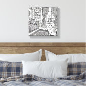 Moedige en gemakkelijke kat #15 canvas afdruk (Insitu (Slaapkamer))