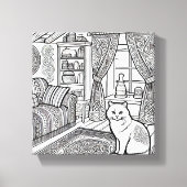 Moedige en gemakkelijke kat #15 canvas afdruk (Voorkant)