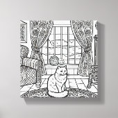 Moedige en gemakkelijke kat #16 canvas afdruk (Voorkant)