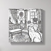 Moedige en gemakkelijke kat #17 canvas afdruk (Voorkant)