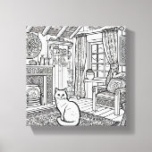 Moedige en gemakkelijke kat #18 canvas afdruk (Voorkant)
