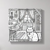 Moedige en gemakkelijke kat #19 canvas afdruk (Voorkant)