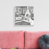 Moedige en gemakkelijke kat #1 canvas afdruk (Insitu (Woonkamer))