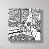 Moedige en gemakkelijke kat #1 canvas afdruk (Voorkant)