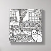 Moedige en gemakkelijke kat #20 canvas afdruk (Voorkant)