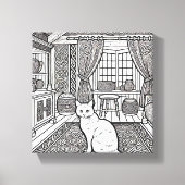 Moedige en gemakkelijke kat #21 canvas afdruk (Voorkant)