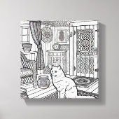 Moedige en gemakkelijke kat #22 canvas afdruk (Voorkant)