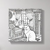 Moedige en gemakkelijke kat #23 canvas afdruk (Voorkant)
