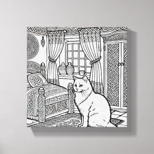 Moedige en gemakkelijke kat #23 canvas afdruk (Voorkant)