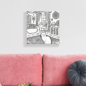 Moedige en gemakkelijke kat #31 canvas afdruk (Insitu (Woonkamer))