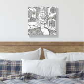 Moedige en gemakkelijke kat #31 canvas afdruk (Insitu (Slaapkamer))