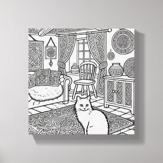 Moedige en gemakkelijke kat #31 canvas afdruk (Voorkant)