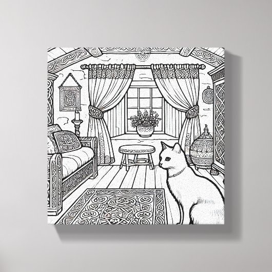 Moedige en gemakkelijke kat #41 canvas afdruk (Voorkant)