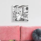 Moedige en gemakkelijke kat #43 canvas afdruk (Insitu (Woonkamer))
