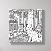 Moedige en gemakkelijke kat #4 canvas afdruk (Voorkant)