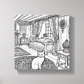 Moedige en gemakkelijke kat #50 canvas afdruk (Voorkant)