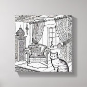 Moedige en gemakkelijke kat #5 canvas afdruk (Voorkant)
