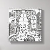 Moedige en gemakkelijke kat #7 canvas afdruk (Voorkant)