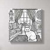 Moedige en gemakkelijke kat #8 canvas afdruk (Voorkant)