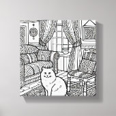 Moedige en gemakkelijke kat #9 canvas afdruk (Voorkant)