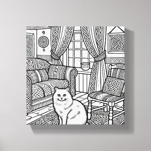 Moedige en gemakkelijke kat #9 canvas afdruk (Voorkant)