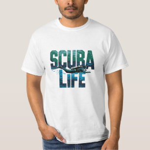 Moedige en grappige Scuba Diving Graphics T-shirt