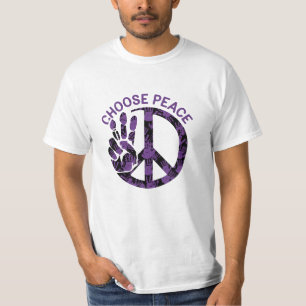 Moedige en grillige Peace Lover Graphics T-shirt