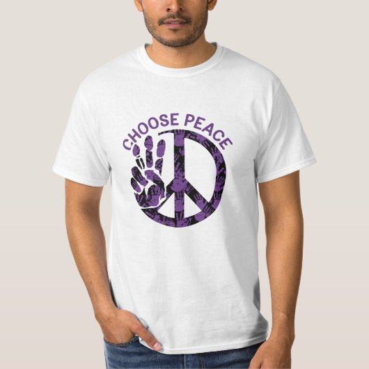 Moedige en grillige Peace Lover Graphics T-shirt (Voorkant)