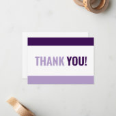 Moedige en kleurrijke bedankkaarten notitiekaartje (Voorkant / Achterkant in situ)