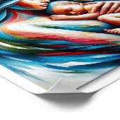 Moedige en mooie moederschapskunst poster (Hoek)