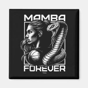 Moedige en onverschrokken Mamba Girl Motivatie Magneet