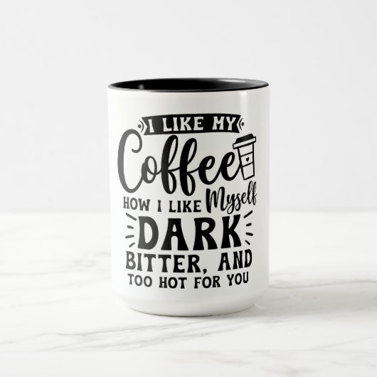 Moedige en vurige koffieliefhebber mok (Midden)
