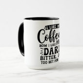 Moedige en vurige koffieliefhebber mok (Voorkant links)
